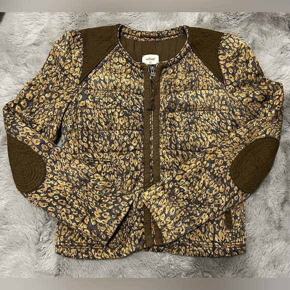 wilfred Quilted Leopard Print Jacket - Sz 6 - Picture 2 of 7